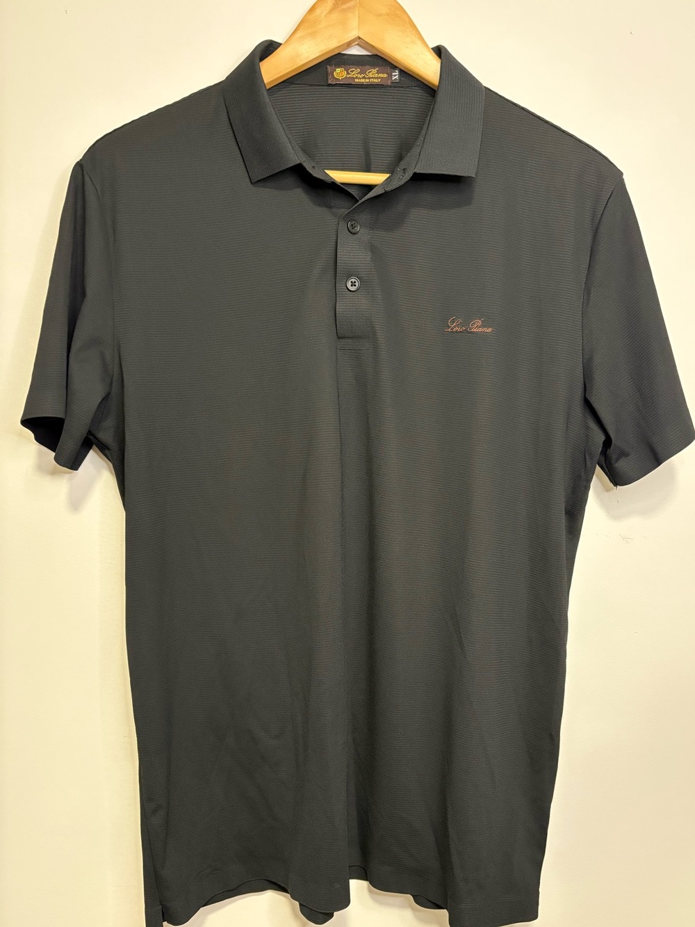 Loro Piana Polo Shirt – Made in Italy – Black – Fits Like Large